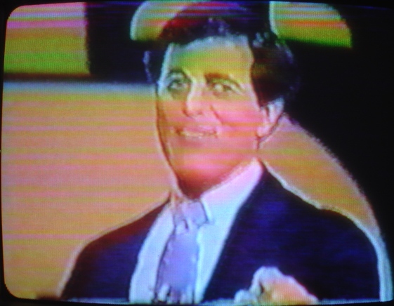 Peter on Hit Man, the start of a very successful game show career.